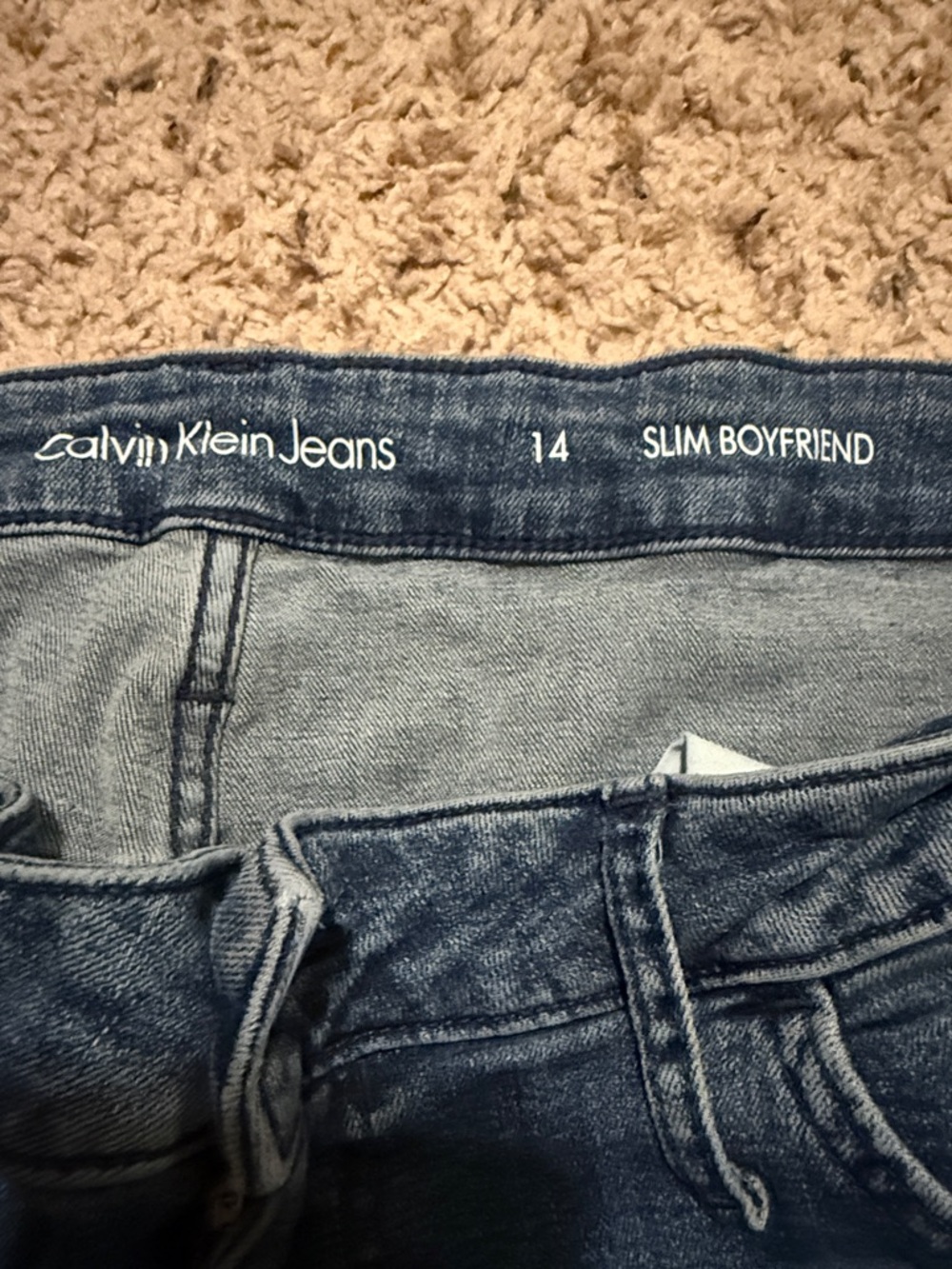Calvin Klein Jeans Women's Medium Blue Boyfriend Jeans - Picture 2 of 7